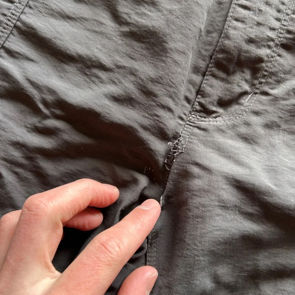 The North Face Cargo Shorts Mens‎ Large Gray Belted Outdoor Hiking
